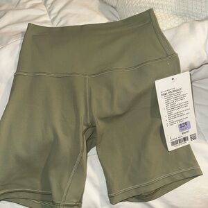 NWT lululemon athletica Sage Green Bike Shorts